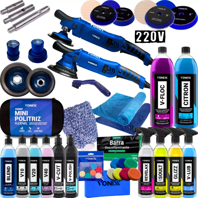 Kit Profissional de Polimento Automotivo Vonixx